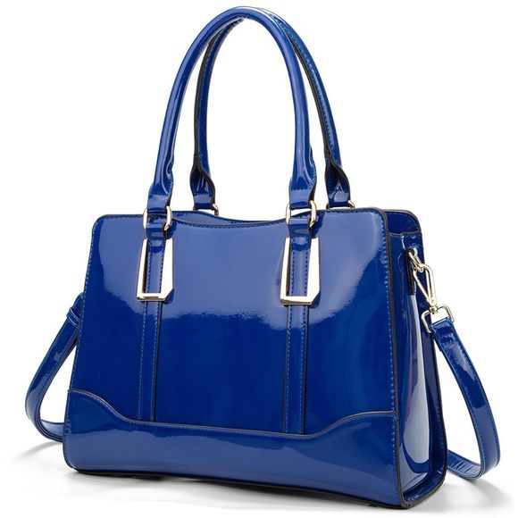 Shiny Patent Leather Handbags Shoulder Bags Fashion Satchel Purses Top Handle < - Picture 1 of 6